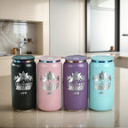 Custom Laser Engraved 16oz Insulated Tumbler — Pink, Collingwood Blues