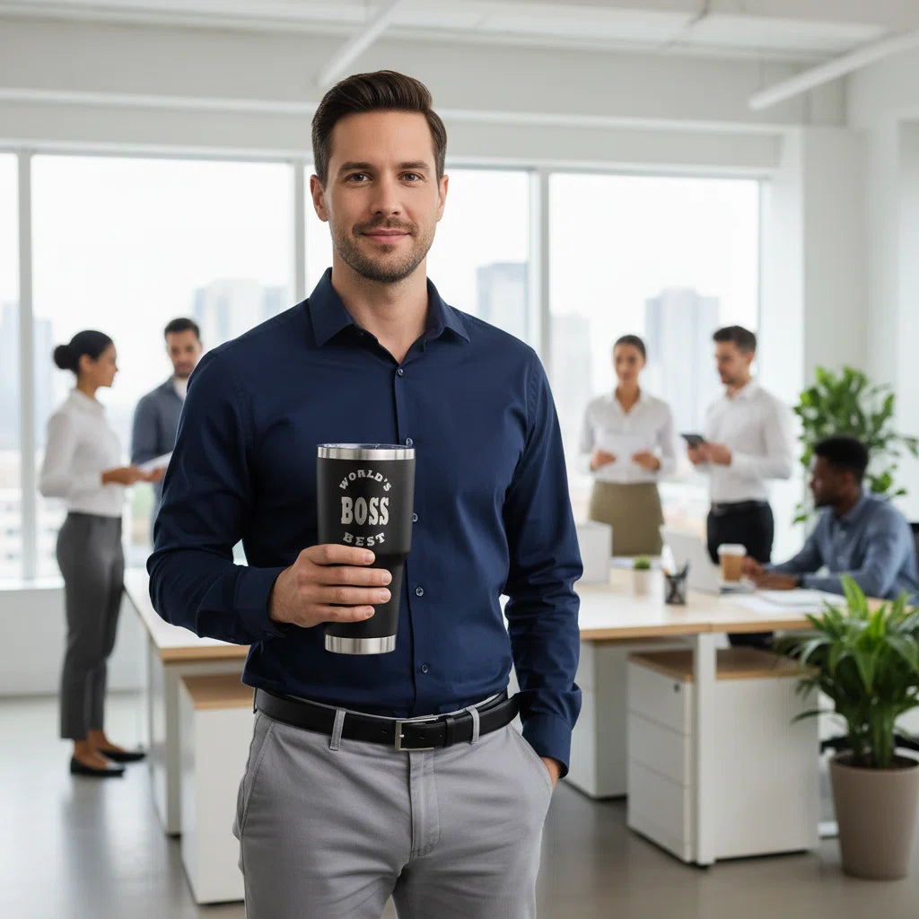 World's Best Boss Tumbler - 30 oz Insulated Stainless Steel Gift