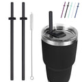Silicone Straws for Rambler (2-Pack + Cleaning Brush) | Fits 20oz & 30oz Tumbler