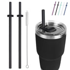 Silicone Straws for Rambler (2-Pack + Cleaning Brush) | Fits 20oz & 30oz Tumbler