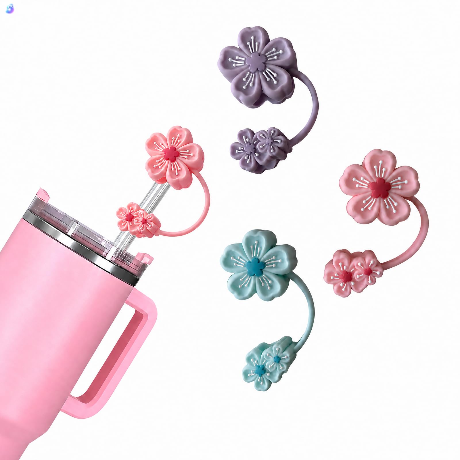 Silicone Straw Caps for 10mm Tumblers | Reusable Dust-Proof Straw Toppers for Stanley, Yeti & More