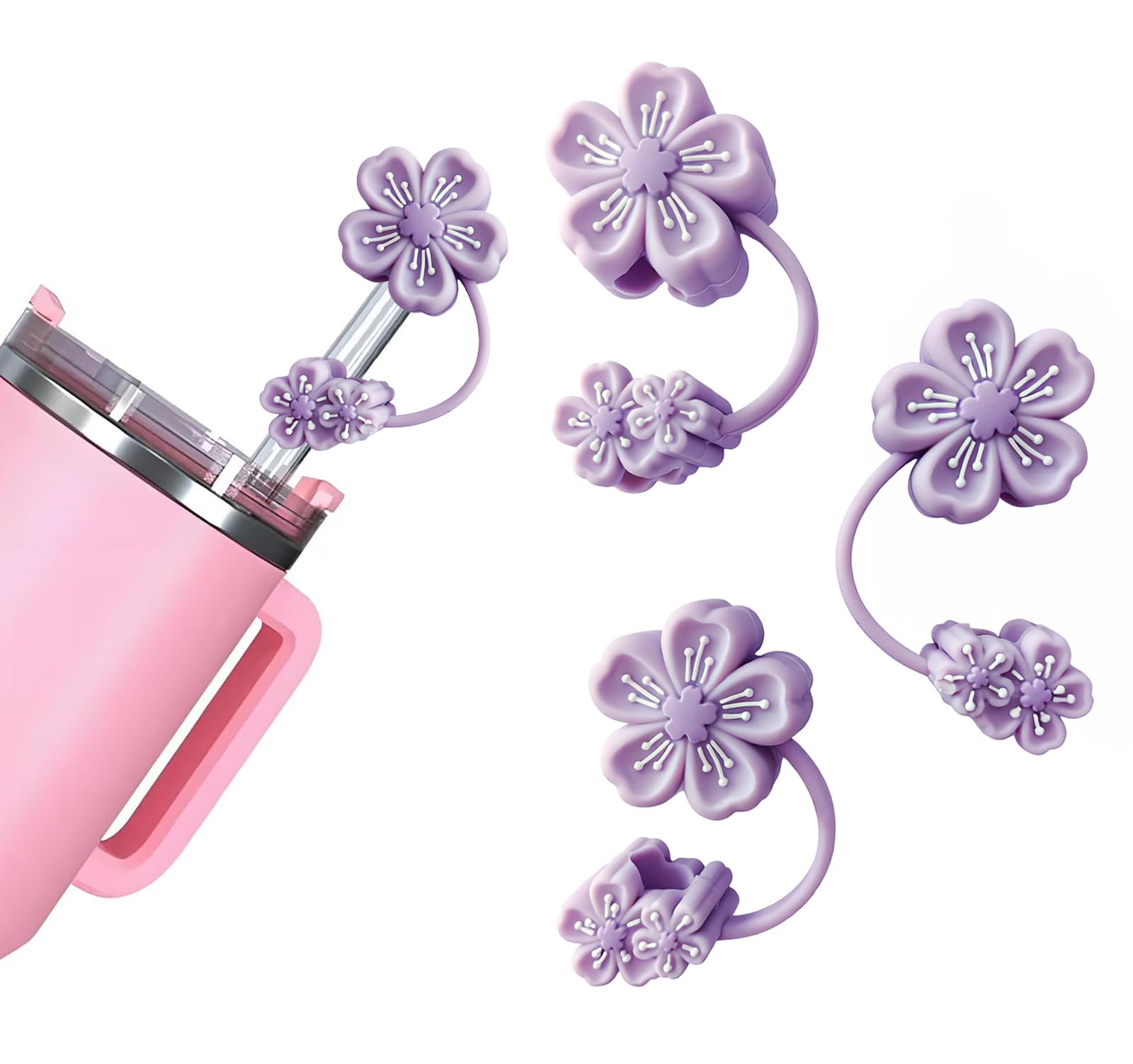 Silicone Straw Caps for 10mm Tumblers | Reusable Dust-Proof Straw Toppers for Stanley, Yeti & More