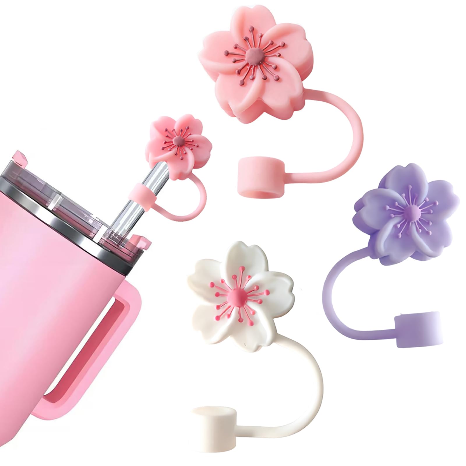 Silicone Straw Caps for 10mm Tumblers | Reusable Dust-Proof Straw Toppers for Stanley, Yeti & More