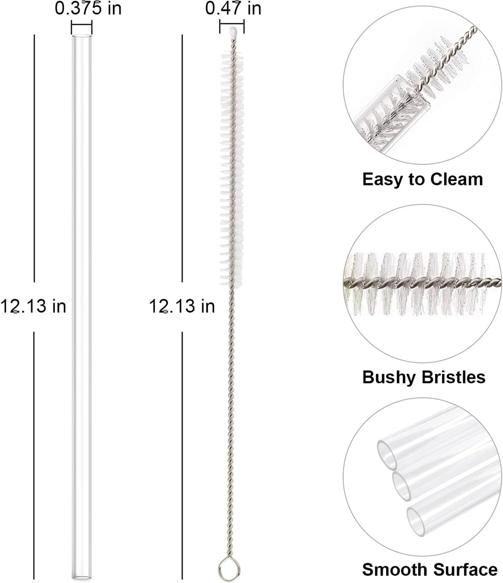 Replacement Straws for 40oz & 30oz Tumbler | 6-Pack with Cleaning Brush