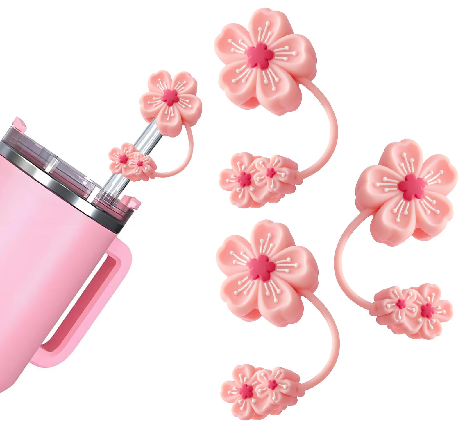 Silicone Straw Caps for 10mm Tumblers | Reusable Dust-Proof Straw Toppers for Stanley, Yeti & More