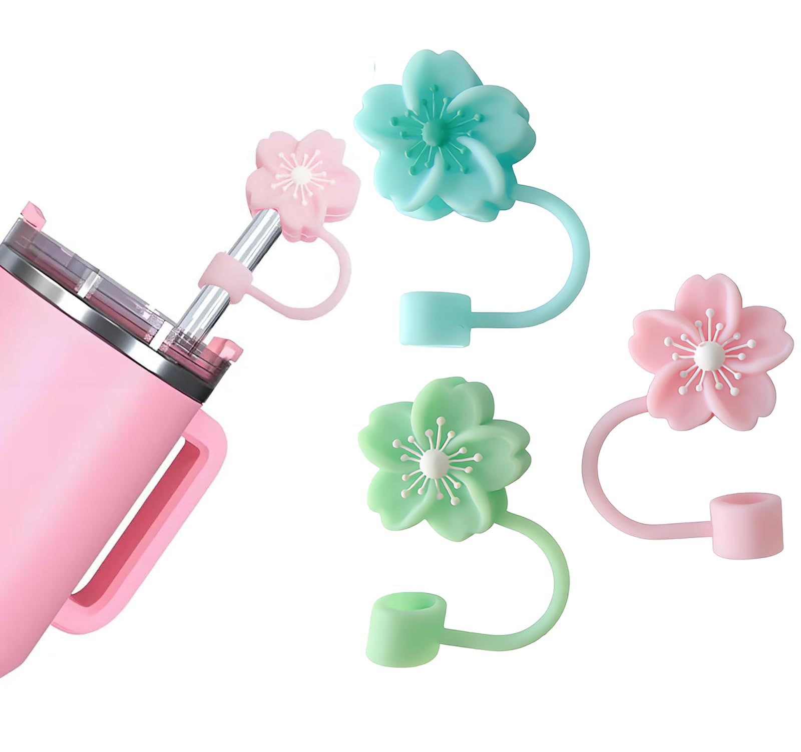 Silicone Straw Caps for 10mm Tumblers | Reusable Dust-Proof Straw Toppers for Stanley, Yeti & More