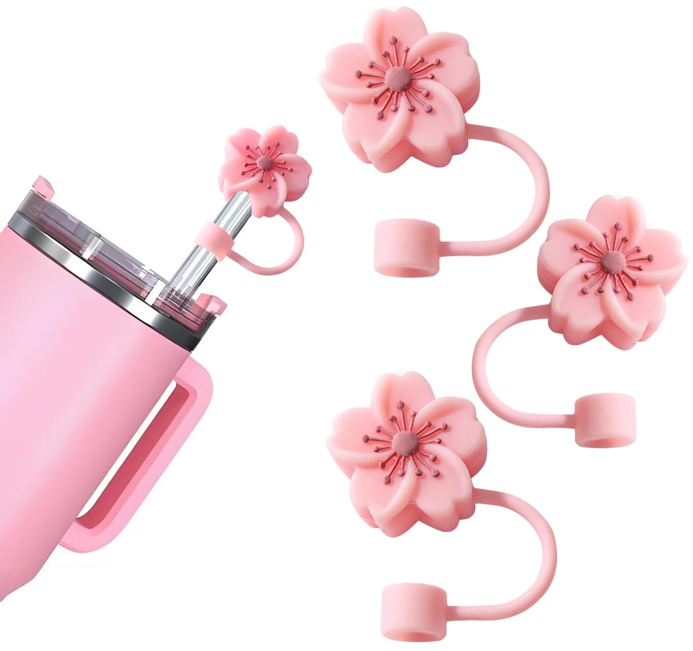 Silicone Straw Caps for 10mm Tumblers | Reusable Dust-Proof Straw Toppers for Stanley, Yeti & More