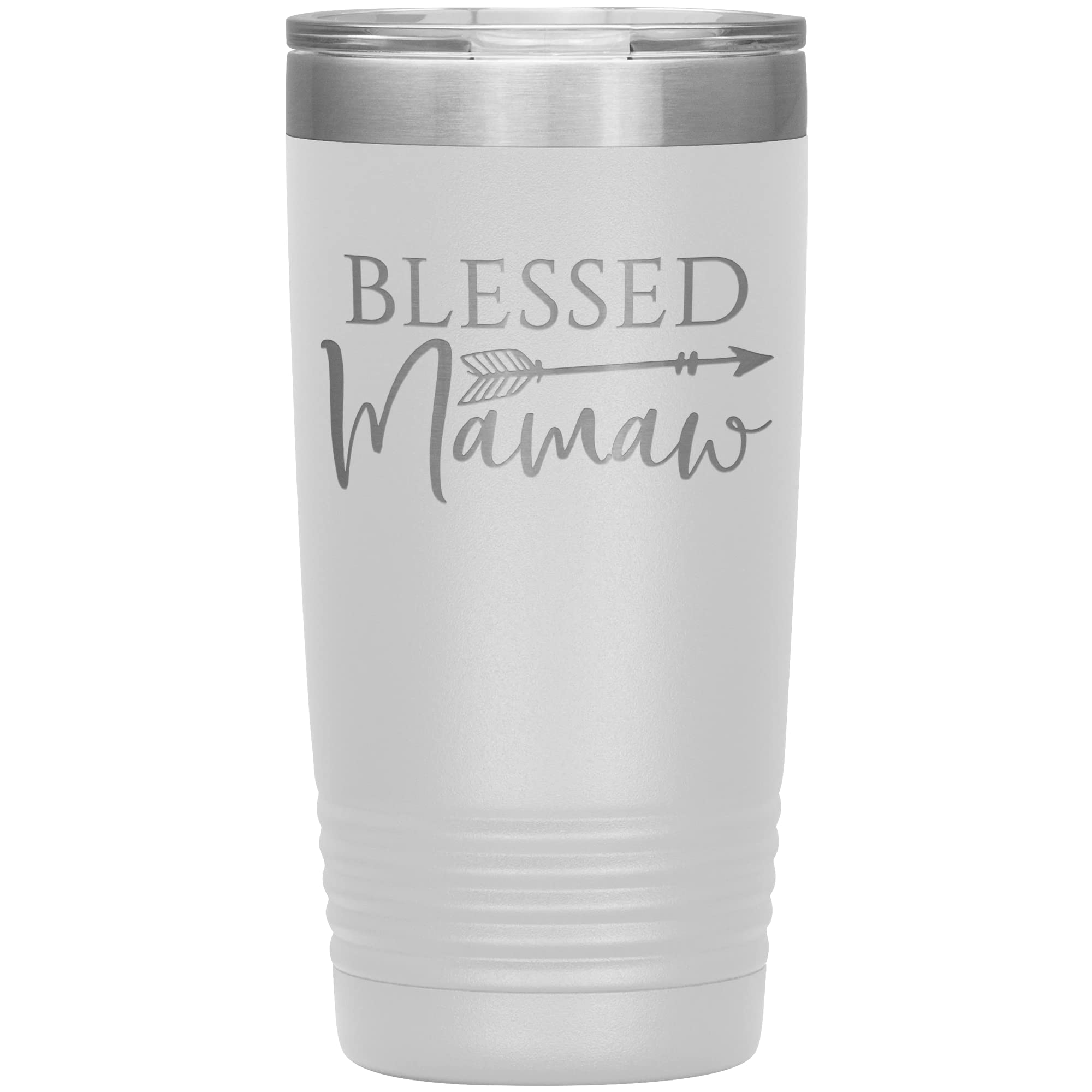 Blessed Mamaw Tumbler | Laser Engraved Insulated Stainless Steel Cup | 20oz | Mamaw Gift