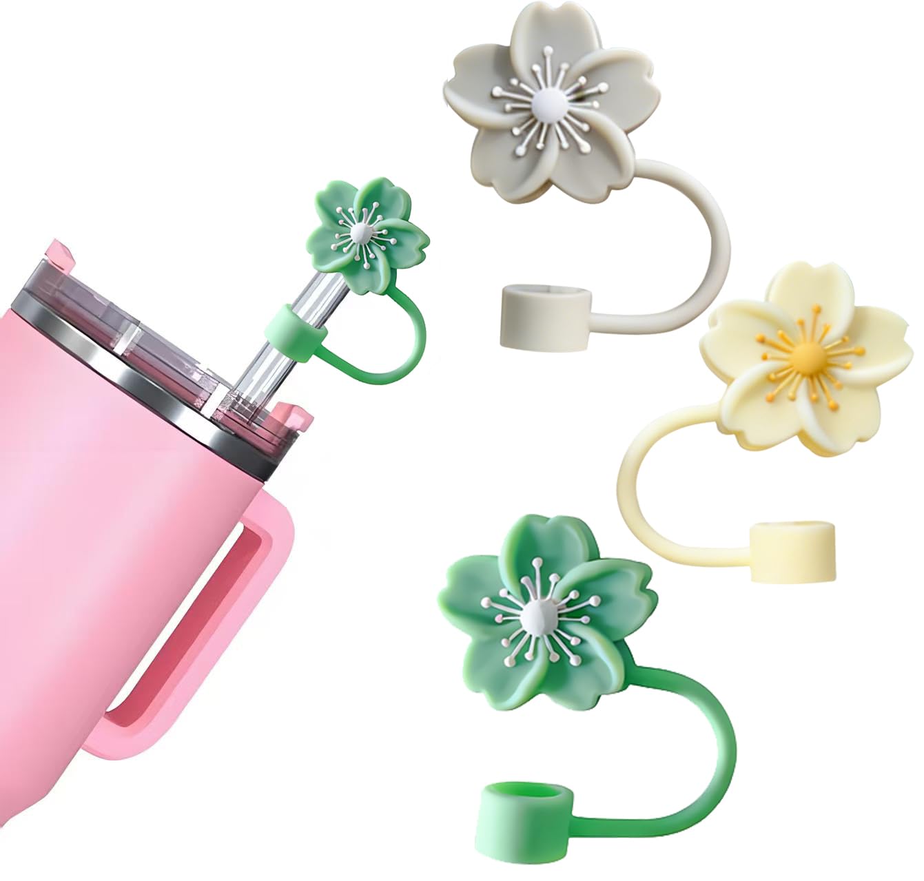 Silicone Straw Caps for 10mm Tumblers | Reusable Dust-Proof Straw Toppers for Stanley, Yeti & More