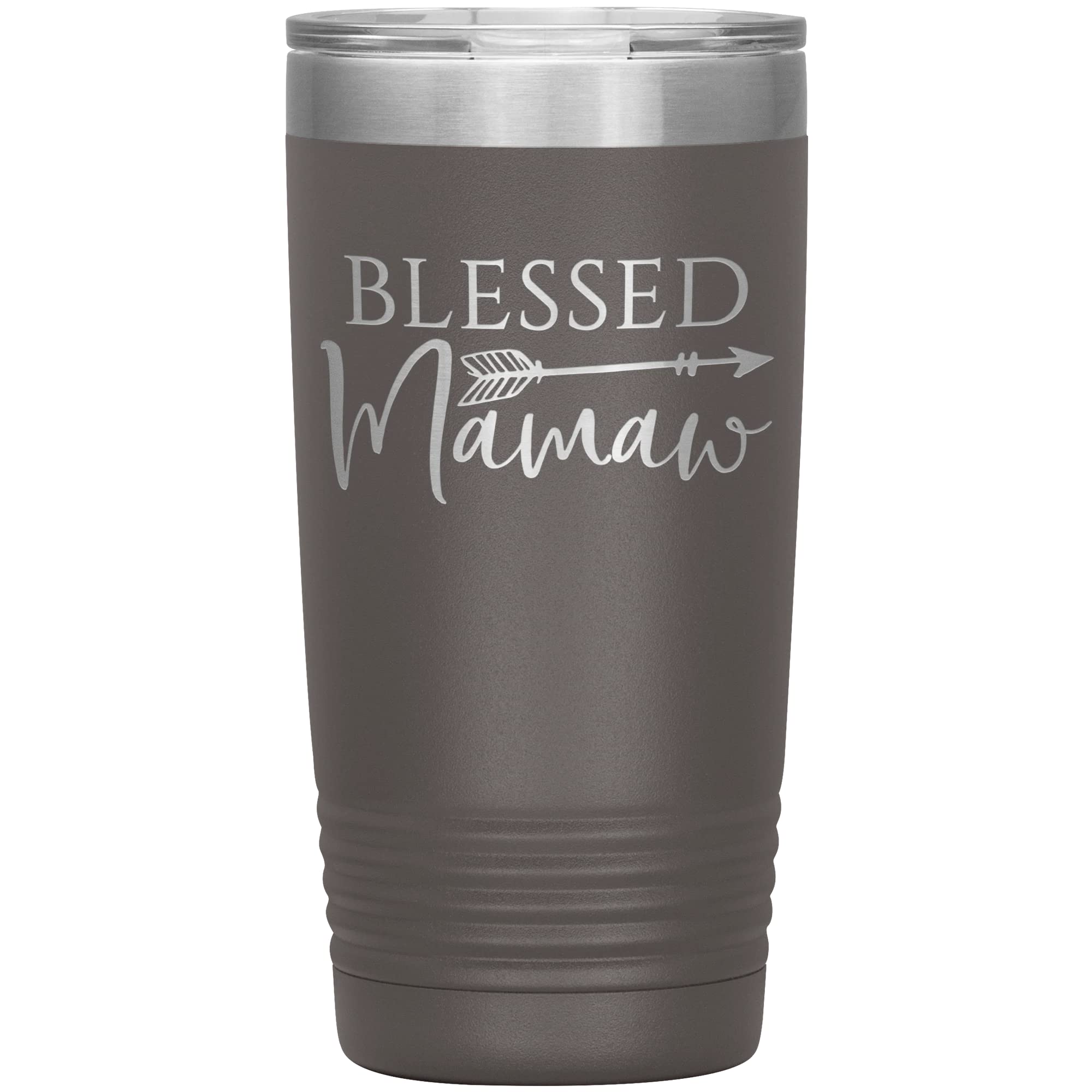 Blessed Mamaw Tumbler | Laser Engraved Insulated Stainless Steel Cup | 20oz | Mamaw Gift