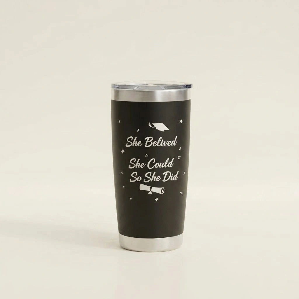 Personalized Graduation 20oz Laser Engraved Tumbler - Class of 2026