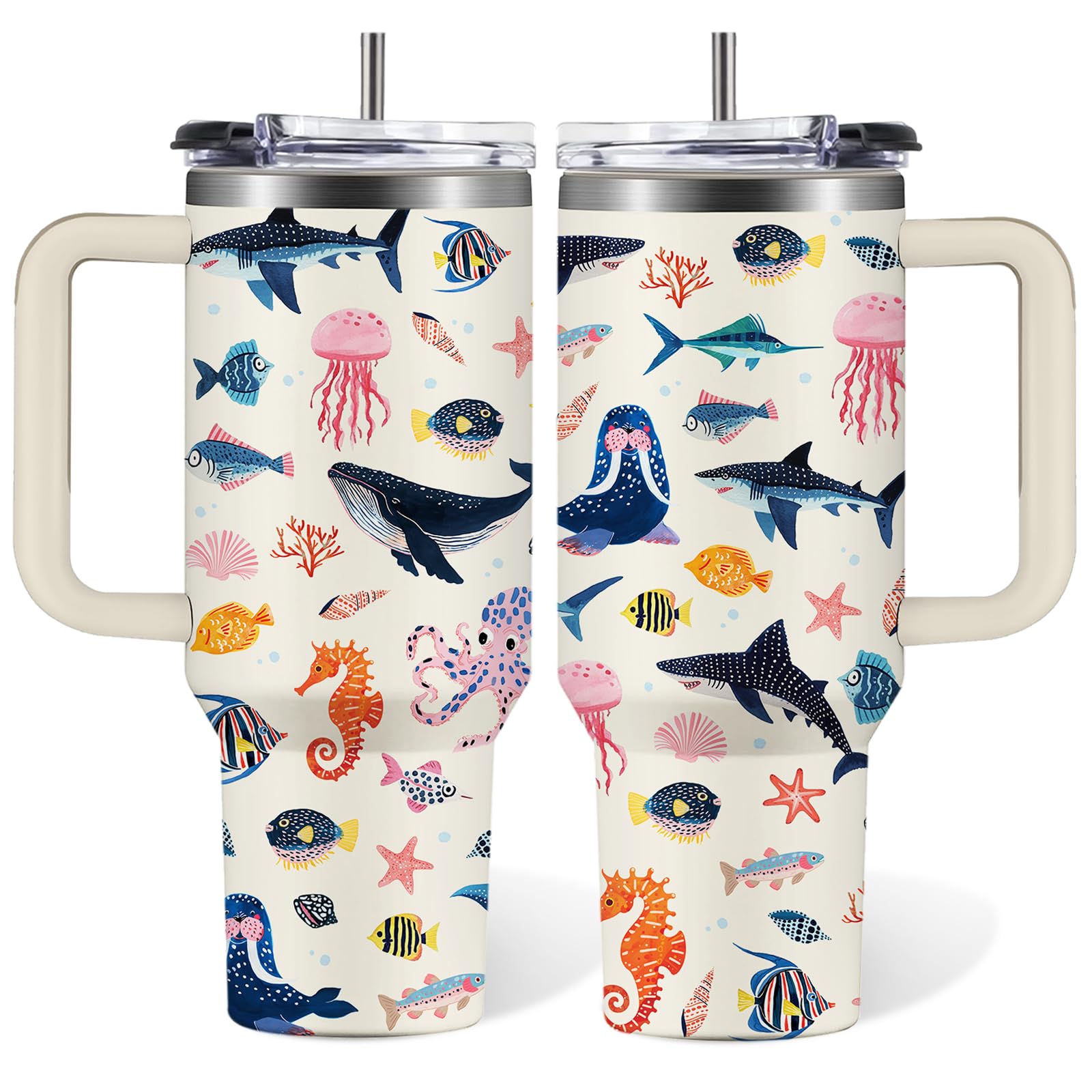 Soccer Tumbler for Women - 30 oz Insulated Stainless Steel Travel Cup