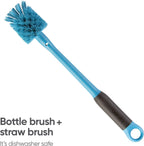 2-in-1 Water Bottle Brush & Straw Cleaner | Removable Head + Twist N' Hide Straw Brush