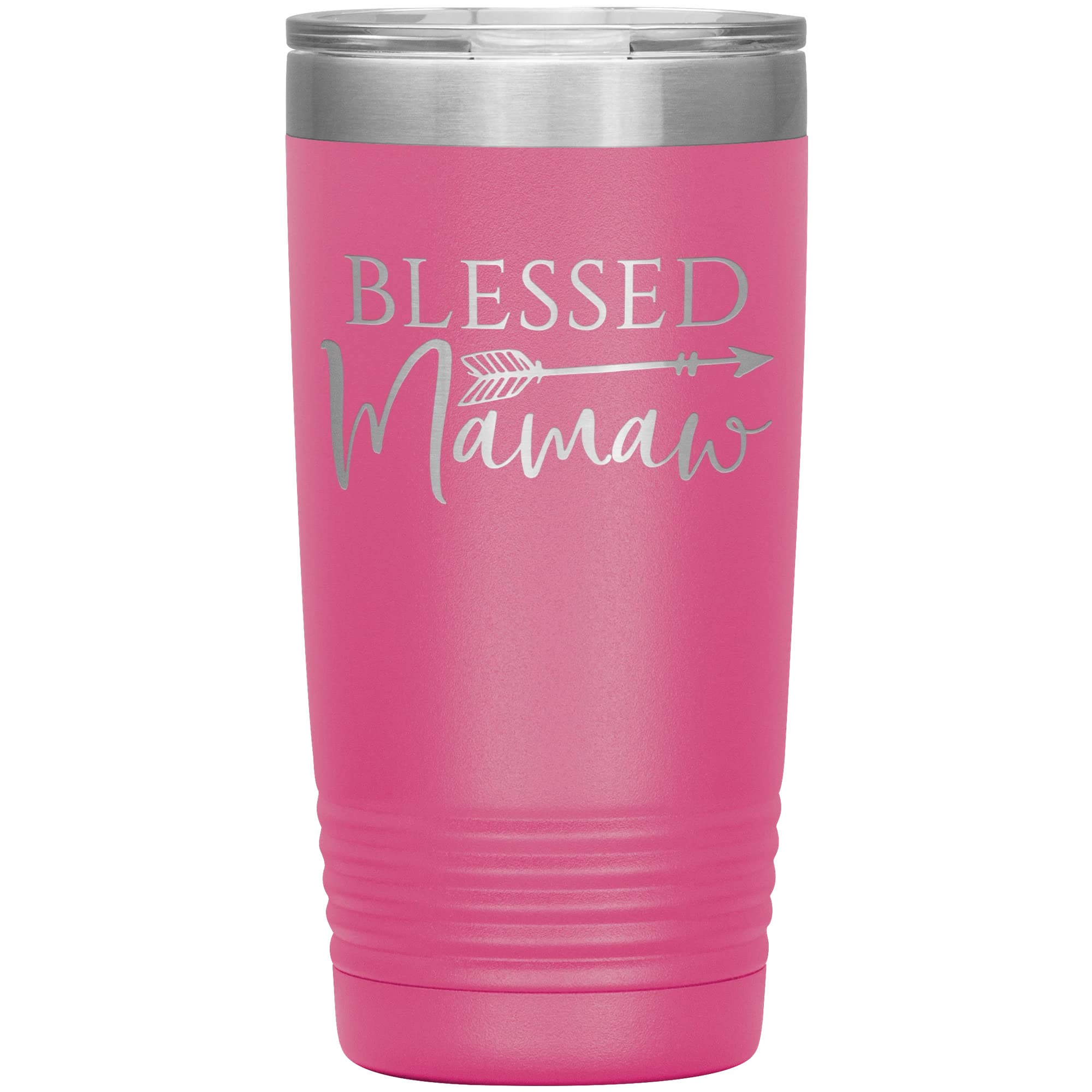Blessed Mamaw Tumbler | Laser Engraved Insulated Stainless Steel Cup | 20oz | Mamaw Gift
