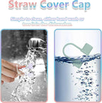 Silicone Straw Cover Caps for Stanley Cup | 10mm Straw Toppers for 40oz & 30oz Tumbler