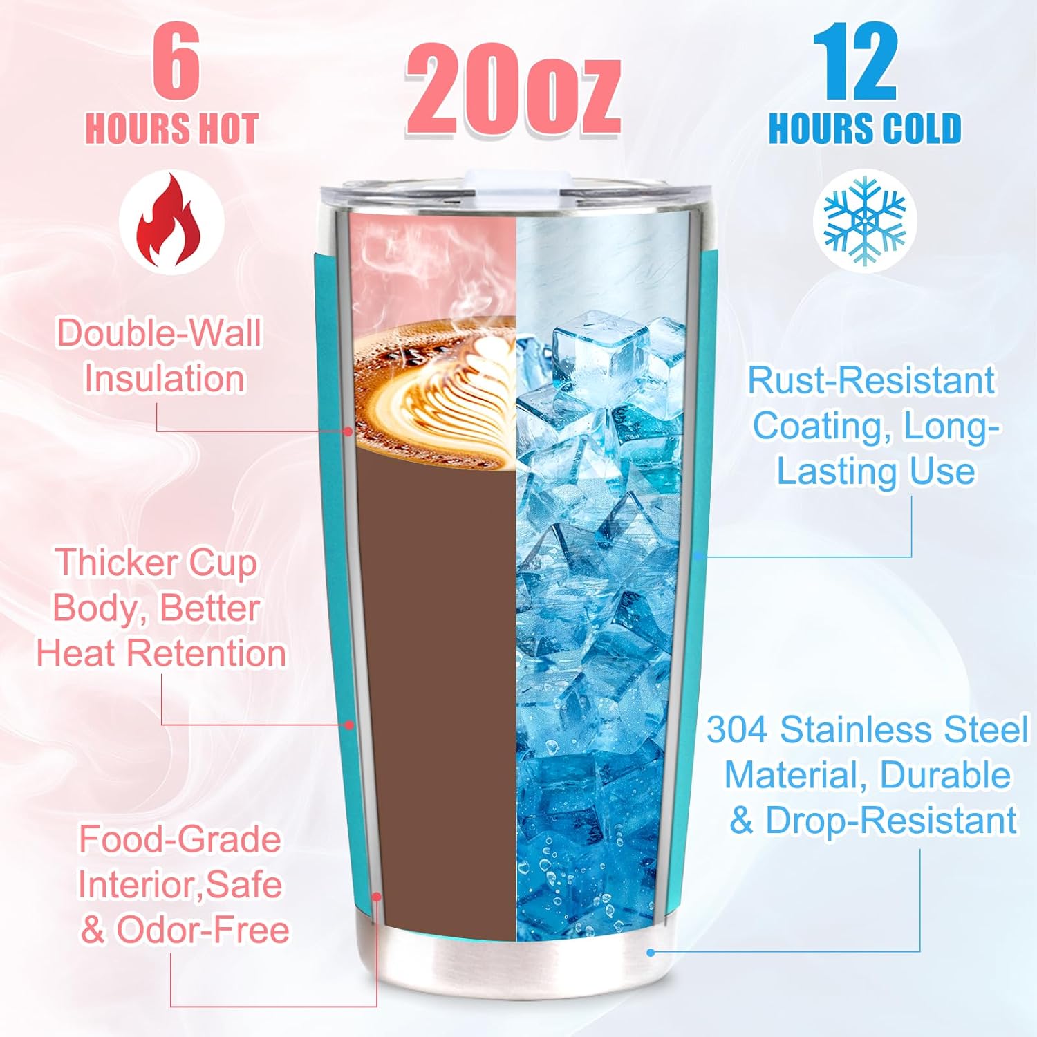 2026 Graduation Gift for Her Tumbler - 20 oz Blue Wine Tumbler Cup with Lid,Straw,Brush, Keychain and Card Set with Gift Box for Nursing High School College Female Graduates