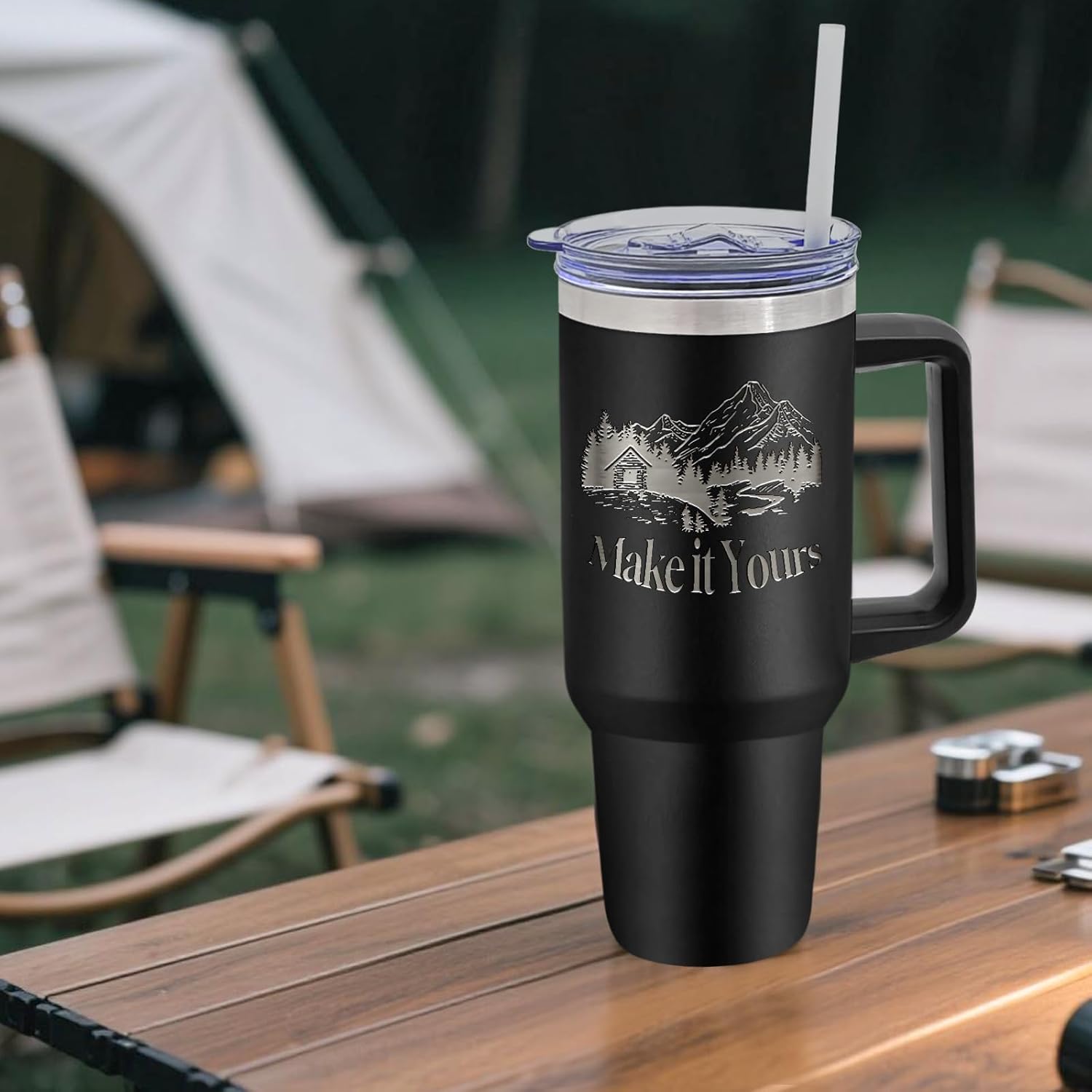 8 Pack 40oz Stainless Steel Tumblers with Handle | Bulk Insulated Tumblers for Laser Engraving & DIY Gifts