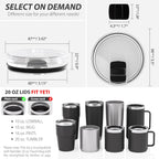 Replacement Tumbler Lid for 20oz & 10oz Cups | Magnetic Slider Lid | 1–4 Pack