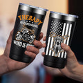 20oz Motorcycle Tumbler – "Therapy Is Expensive, Wind Is Free" Gift for Men