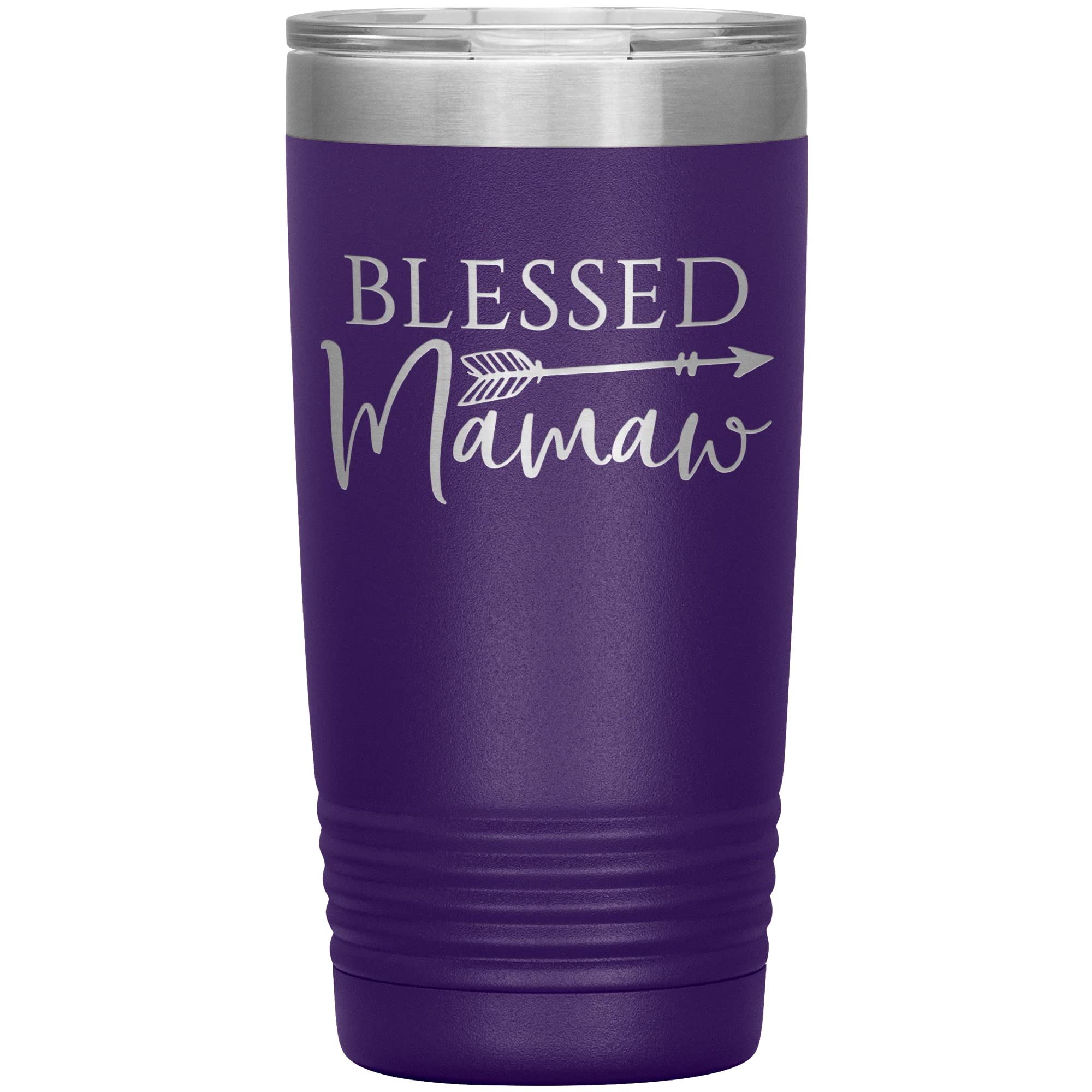 Blessed Mamaw Tumbler | Laser Engraved Insulated Stainless Steel Cup | 20oz | Mamaw Gift