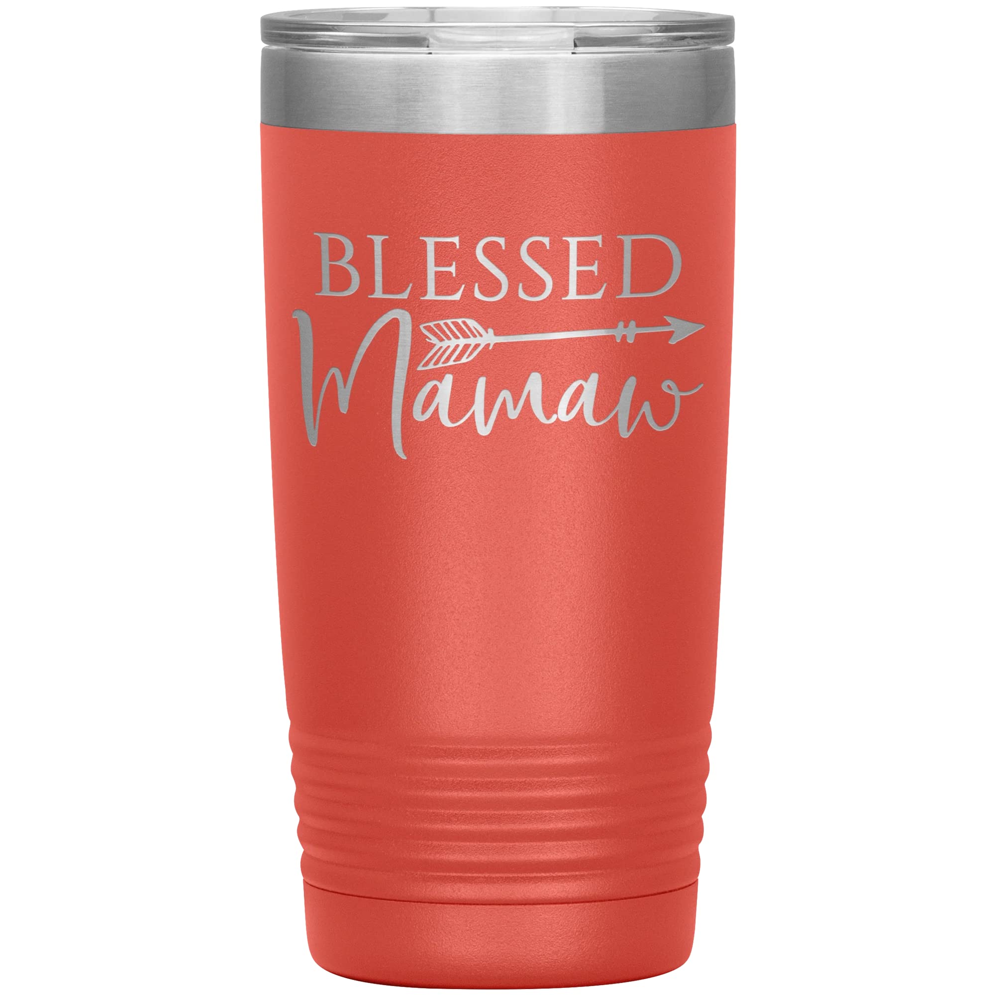 Blessed Mamaw Tumbler | Laser Engraved Insulated Stainless Steel Cup | 20oz | Mamaw Gift