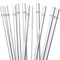 24-Pack Reusable Hard Plastic Straws | 10.5" Long | 12 Colors | BPA-Free with Cleaning Brushes