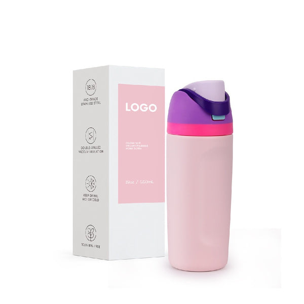 24oz Insulated Sports Water Bottle | Built-in Straw | Custom Laser Engraving