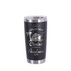 Girls Trip Cruise Vibes Tumbler  | Personalized 20oz Laser Engraved | Custom Name & Year