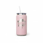 Custom Laser Engraved 16oz Insulated Tumbler — Pink, Collingwood Blues