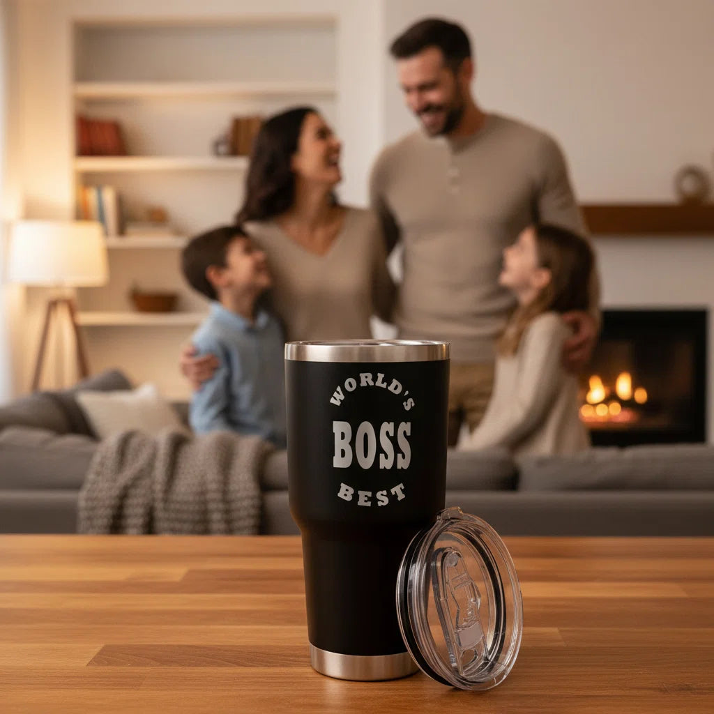 World's Best Boss Tumbler - 30 oz Insulated Stainless Steel Gift