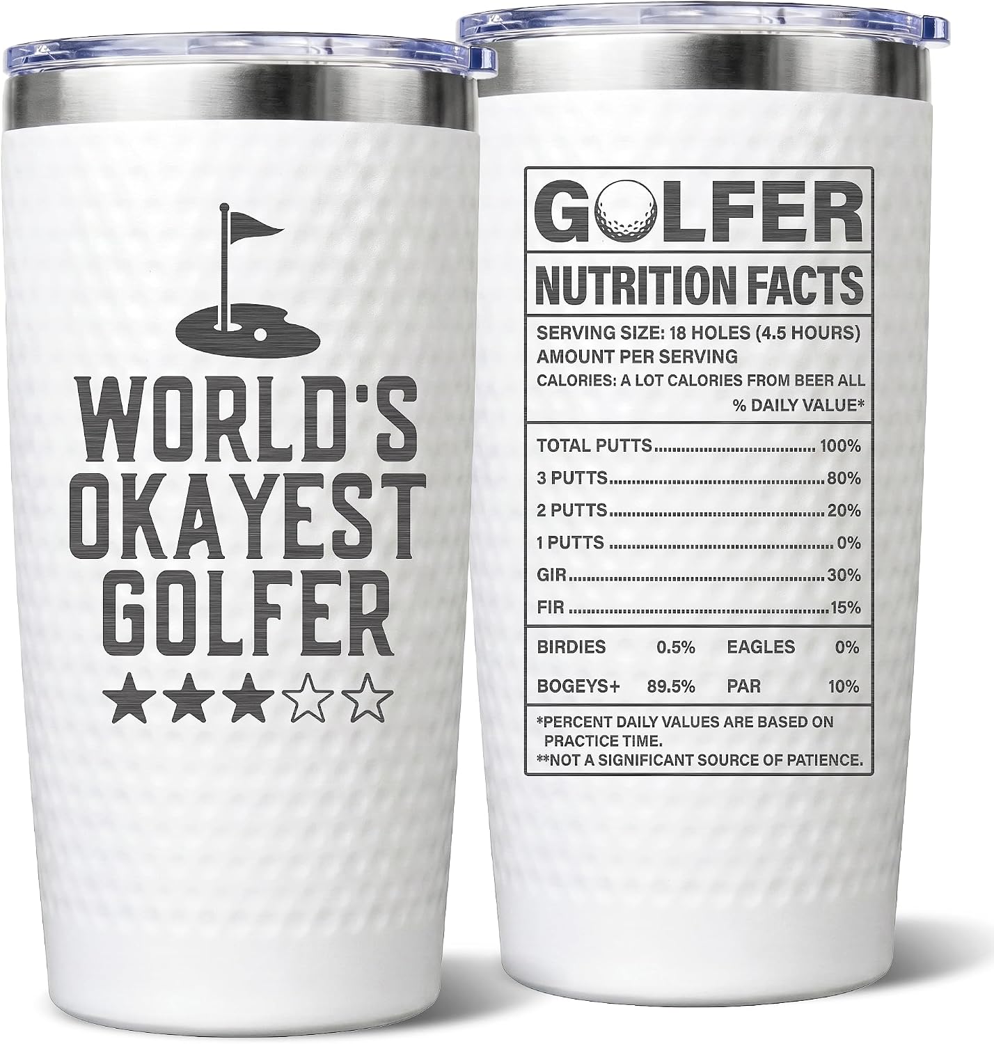 Funny Golf Tumbler - 20 oz Insulated Stainless Steel Cup for Golfers