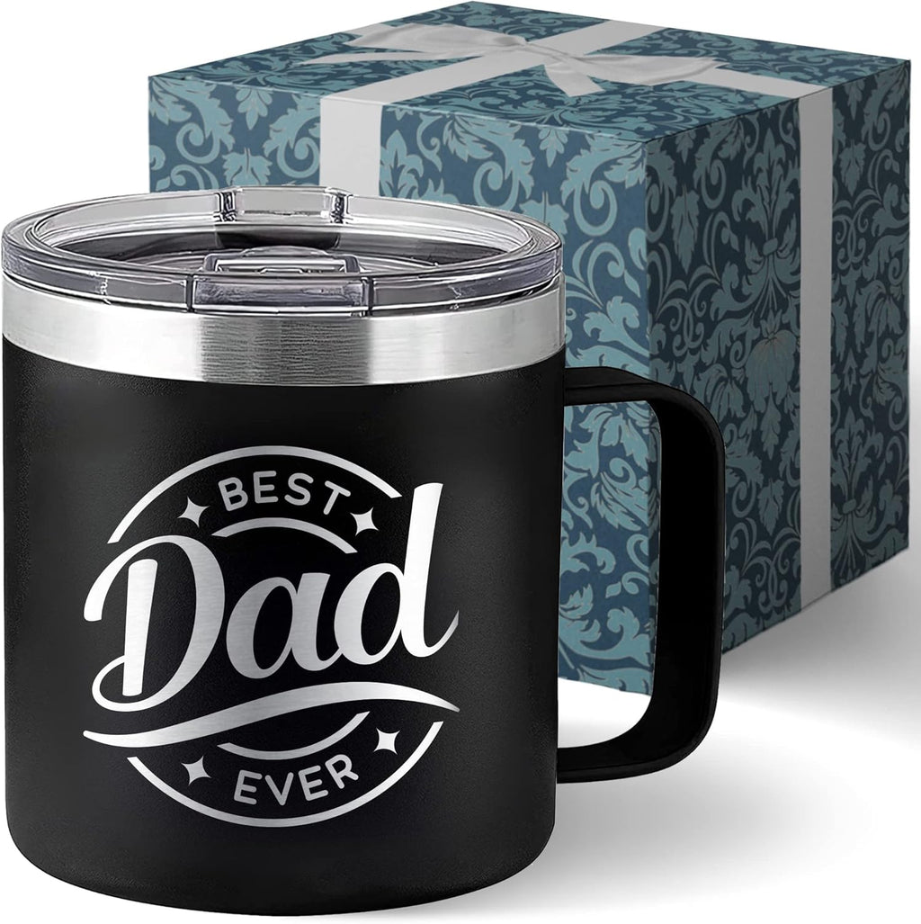 Dad Gift Mug - 14 oz Insulated Stainless Steel Tumbler with Handle