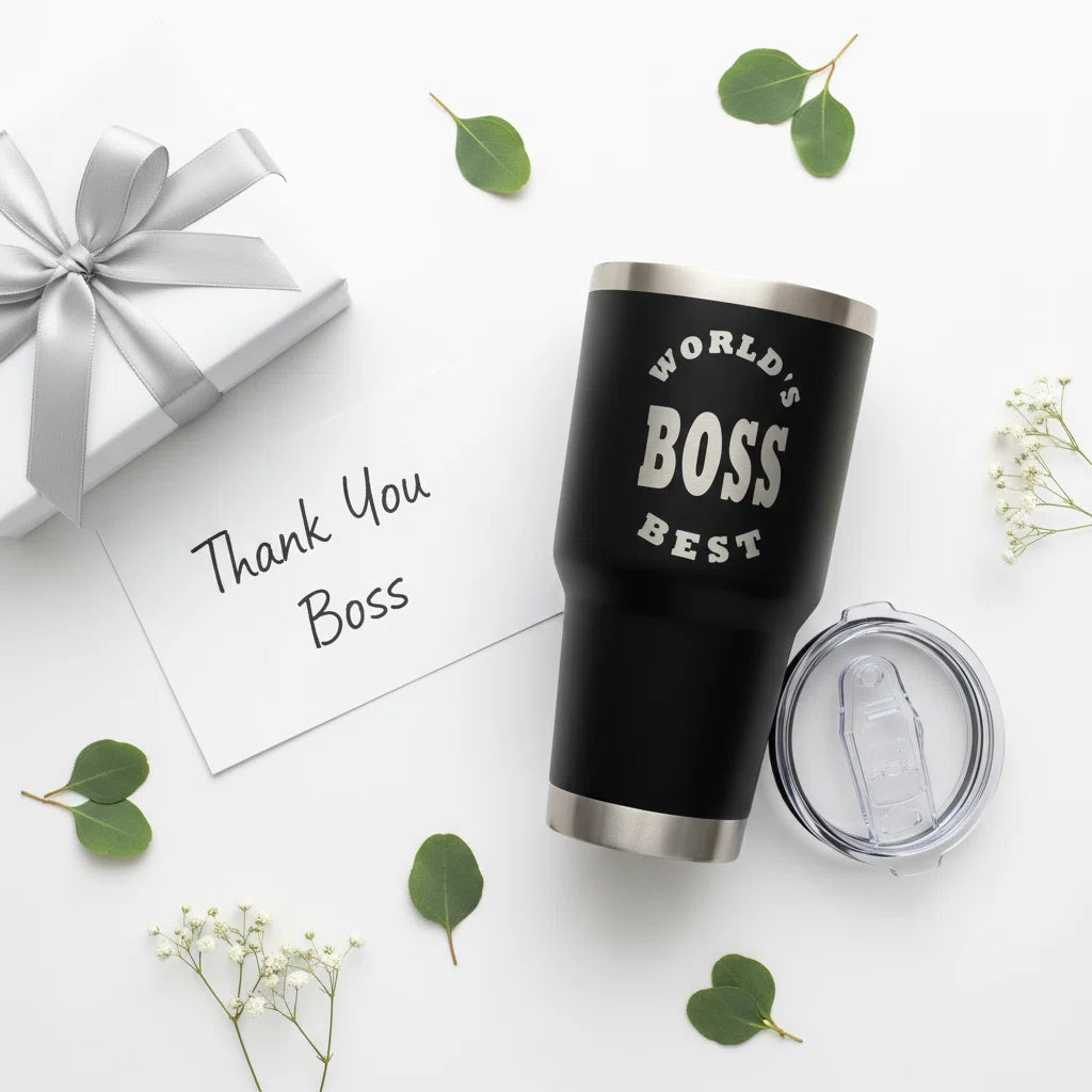 World's Best Boss Tumbler - 30 oz Insulated Stainless Steel Gift