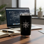 Graduation Gift for Him — 20oz Laser Engraved Compass Tumbler | Class of 2026
