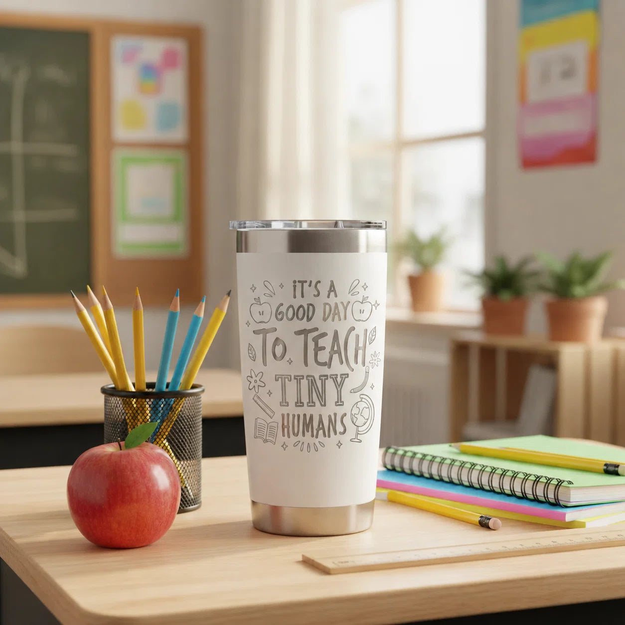 Teacher Appreciation 20oz Insulated Tumbler — Coffee Cup with Lid