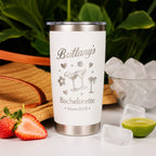 Personalized Girl's Trip Bachelorette Tumbler – Laser Engraved 20oz | Custom Name & Destination