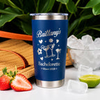 Personalized Girl's Trip 20oz Bachelorette Tumbler – Laser Engraved