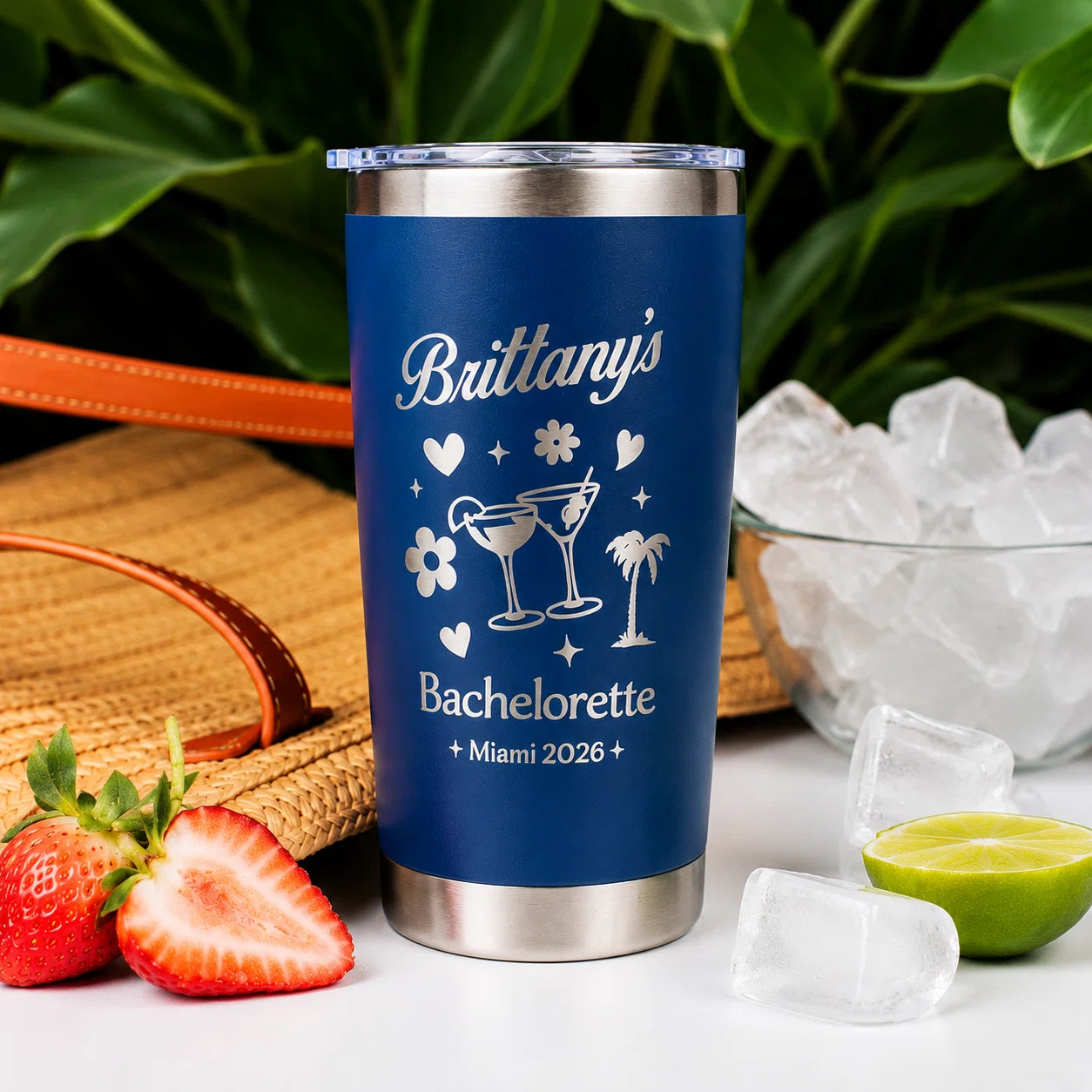 Personalized Girl's Trip 20oz Bachelorette Tumbler – Laser Engraved