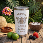 Family Vacation Cruise Tumbler | Personalized 20oz Laser Engraved | Custom Name & Year