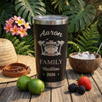 Family Vacation Cruise Tumbler | Personalized 20oz Laser Engraved | Custom Name & Year