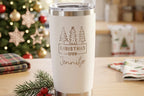 Personalized Christmas Crew Tumbler with Name | 20oz Laser Engraved Holiday Gift