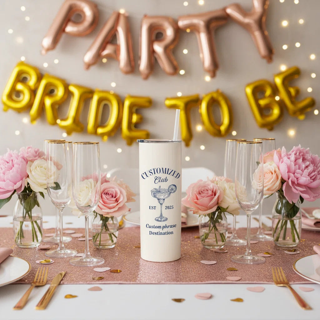 Personalized Custom Tumbler | Bridesmaid Gift, Bachelorette Cup & Birthday Tumbler