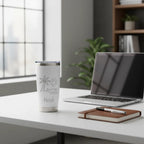 Personalized 20oz Beach Day Laser Engraved Tumbler | Custom Name Insulated Travel Mug