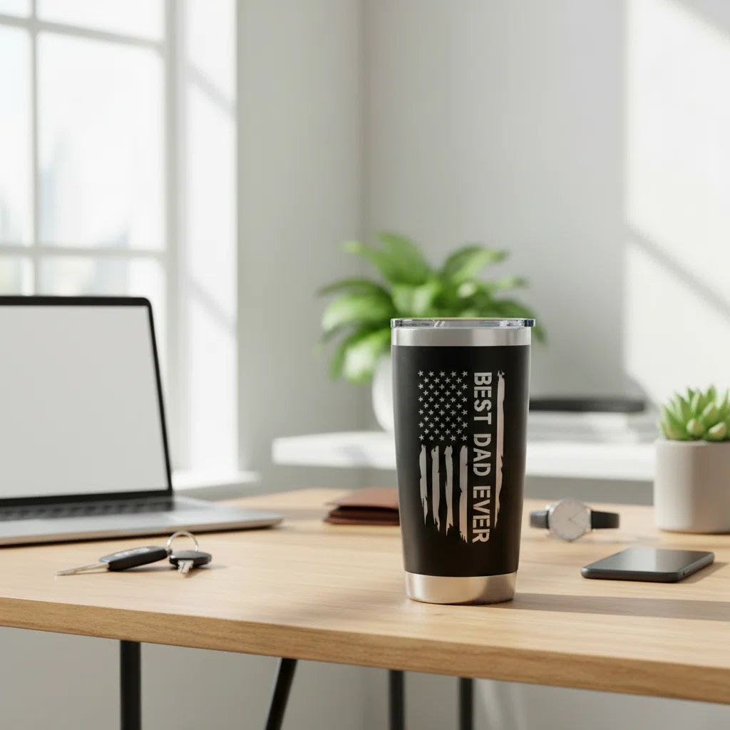 Funny Engraved Dad 20oz Insulated Tumbler — Gift for Dad