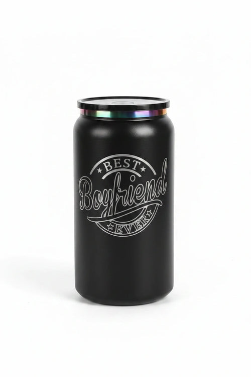 Best Boyfriend Ever Can Tumbler 16oz | Laser Engraved Iridescent Lid | Gift for Boyfriend