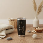 Personalized Cat Tumbler | Custom Name Laser Engraved Gift for Cat Lovers