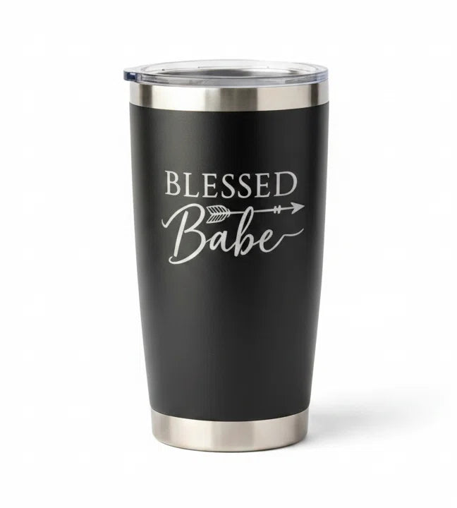 Blessed Babe Tumbler | 20oz Laser Engraved Insulated Cup | Gift for Her