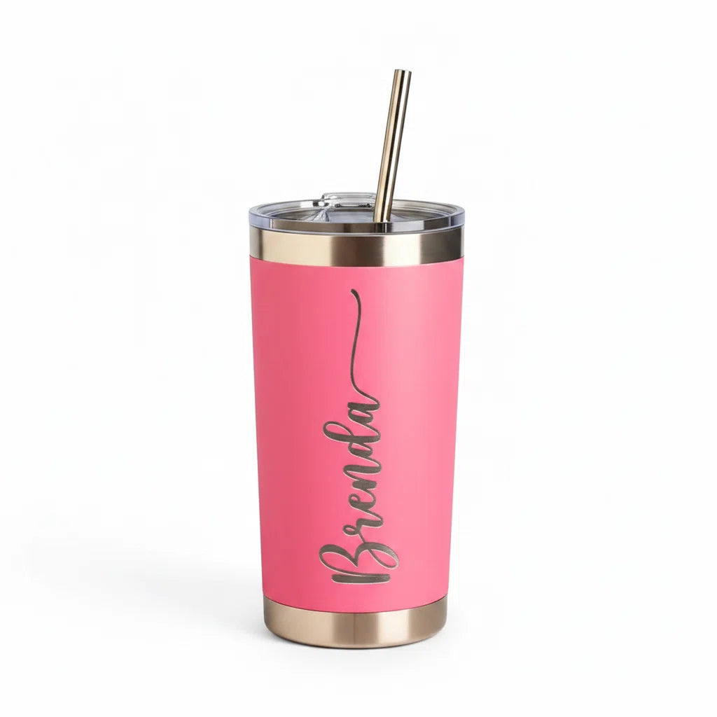 20oz Personalized Laser Engraved Tumbler — Custom Name & Design