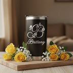 Personalized Tumbler with Name | 20oz Laser Engraved Stainless Steel Travel Tumbler