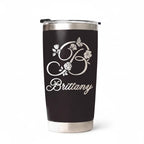 Personalized Tumbler with Name | 20oz Laser Engraved Stainless Steel Travel Tumbler